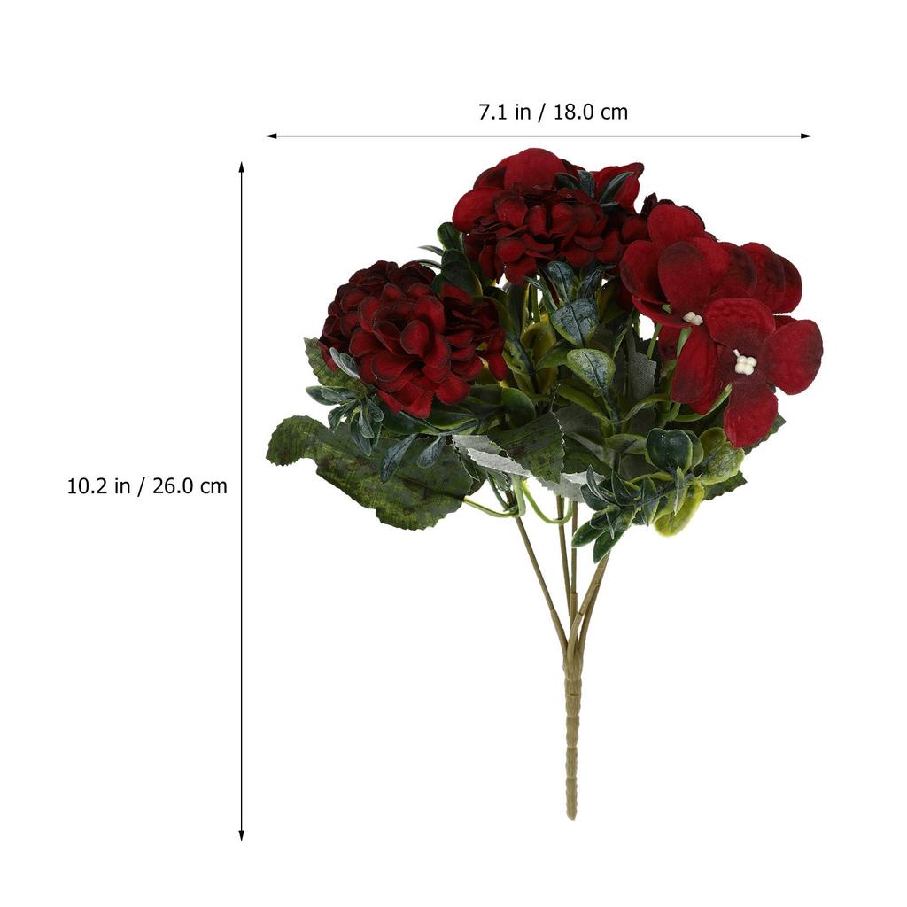 2Pcs Realistic Artificial Hydrangea Flower Bouquet for Wedding Decor Home Decoration Living Room DIY Craft Project Faux Flower