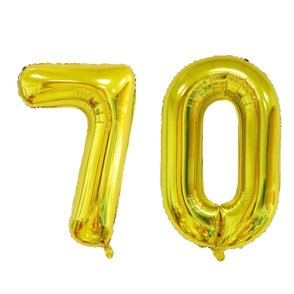 

2pcs 40 inch golden digital aluminum foil balloon for adults and children, 10 18 20 24 30 40 50 60 70th birthday decoration 40inch