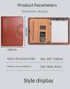A4 Leather Manager Portfolio with Calculator - Portable, Multifunctional Zipper Folder for Customer Meetings and Room Transactions