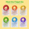 6 Pack Sensory Fidget Toys Slap Bracelets, Textured Silicone Sensory Toys for Kids, Calming Tool for Special Needs, Wearable Anxiety Relief Toys for