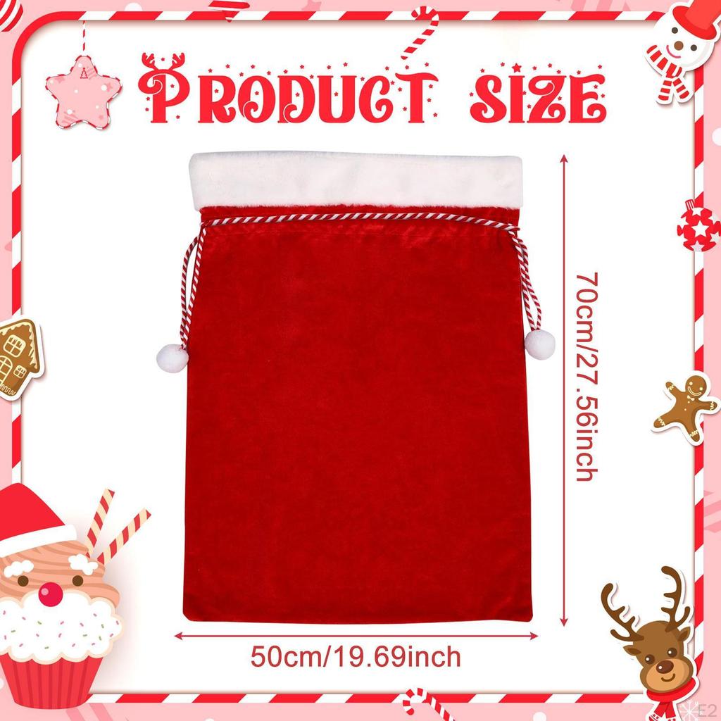 Christmas Drawstring Gift Bag Decor Decorative Candy Reusable Packaging