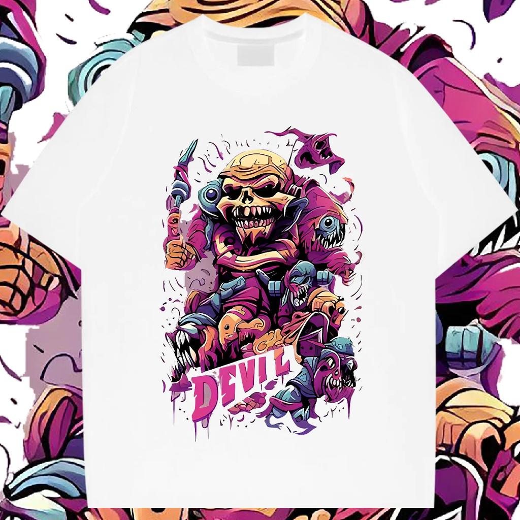 New 2024 Loose Round Neck Retro Tops Men's Casual Comfort Graphic Printing XL T Shirt Commemorative Hot Sale Breathable Tshirt