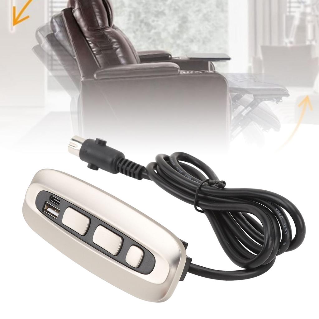 Electric Recliner Controller 3 Button Recliner Chair Sofa Lifting Remote Hand Control Switch with US