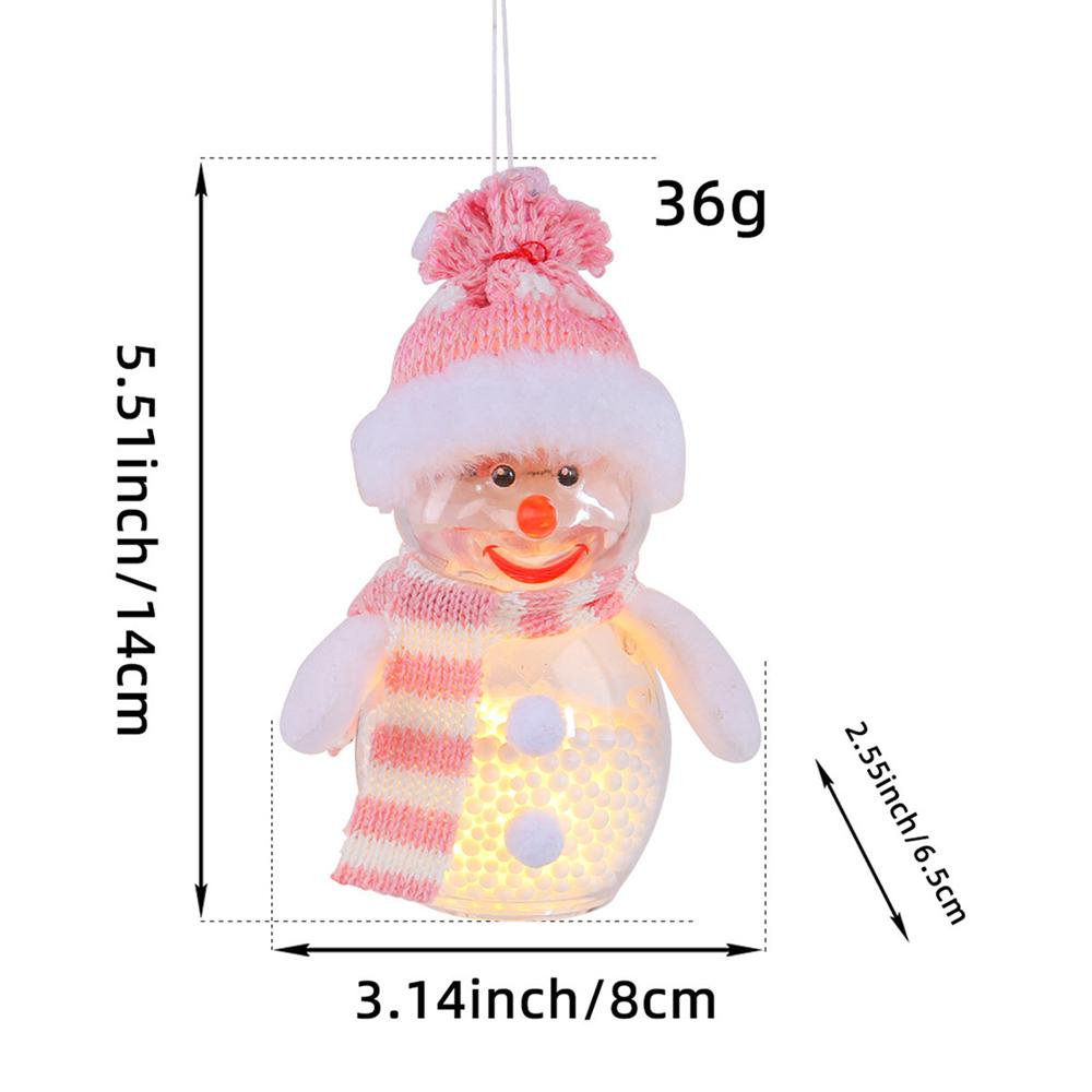 Lighted Snowman Christmas Decoration Light Up Snowman Christmas Decor Transparent Holiday Doll Christmas Decorations for Table