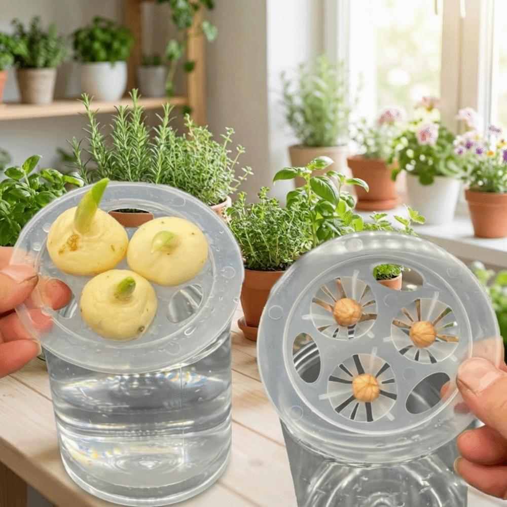 20PCS Plastic Hydroponic Seedling Pots 3 Holes Hydroponic Basket Grow Pots  Aerated Root Growth