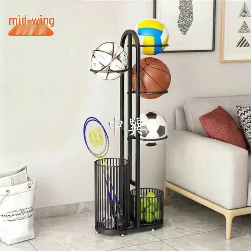 Multi-Sport Ball and Racket Storage Rack