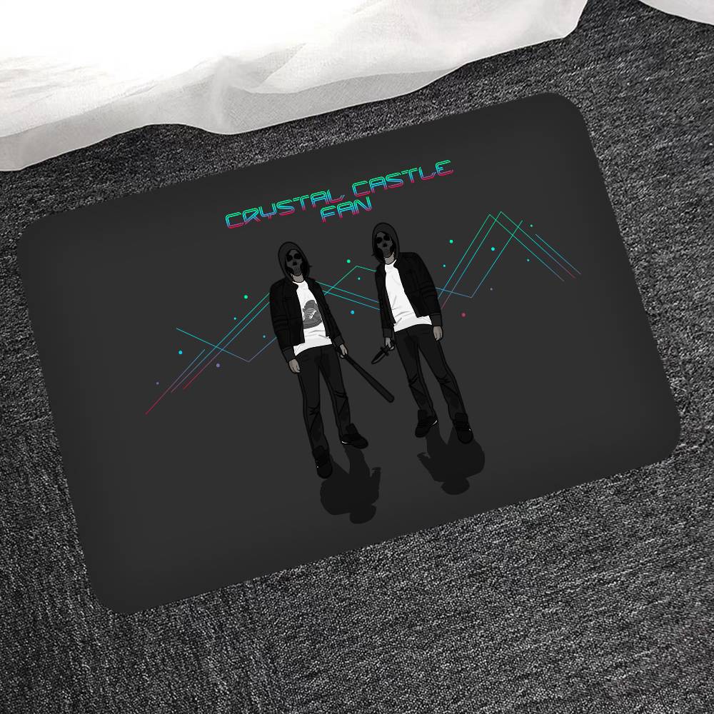 

Electronic Music Band C-Crystal Castles Entrance Door Mat Washable Non-Slip Living Room Sofa Chairs Area Mat Kitchen Doormat 40x60 cm