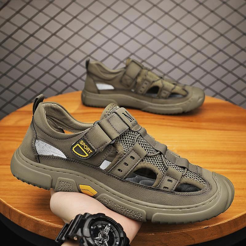 Men's Sandal Flat Casual Daily Use Male Shoe Clearance Sale Summer 2024 High Quality Breathable Styles on Offer Luxury Designer