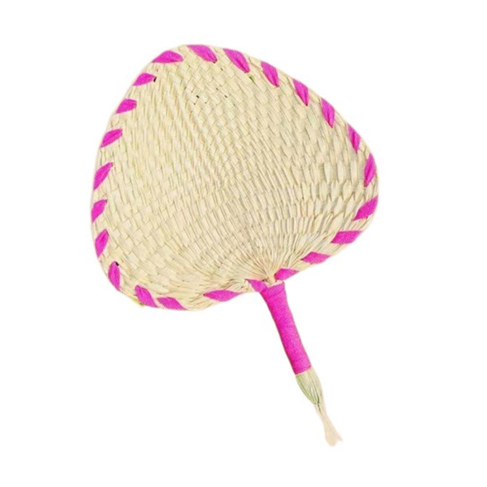 Ethnic style Straw Hand-woven Fan vintage Straw Woven Fans Pure Summer Cooling Fan  Beach