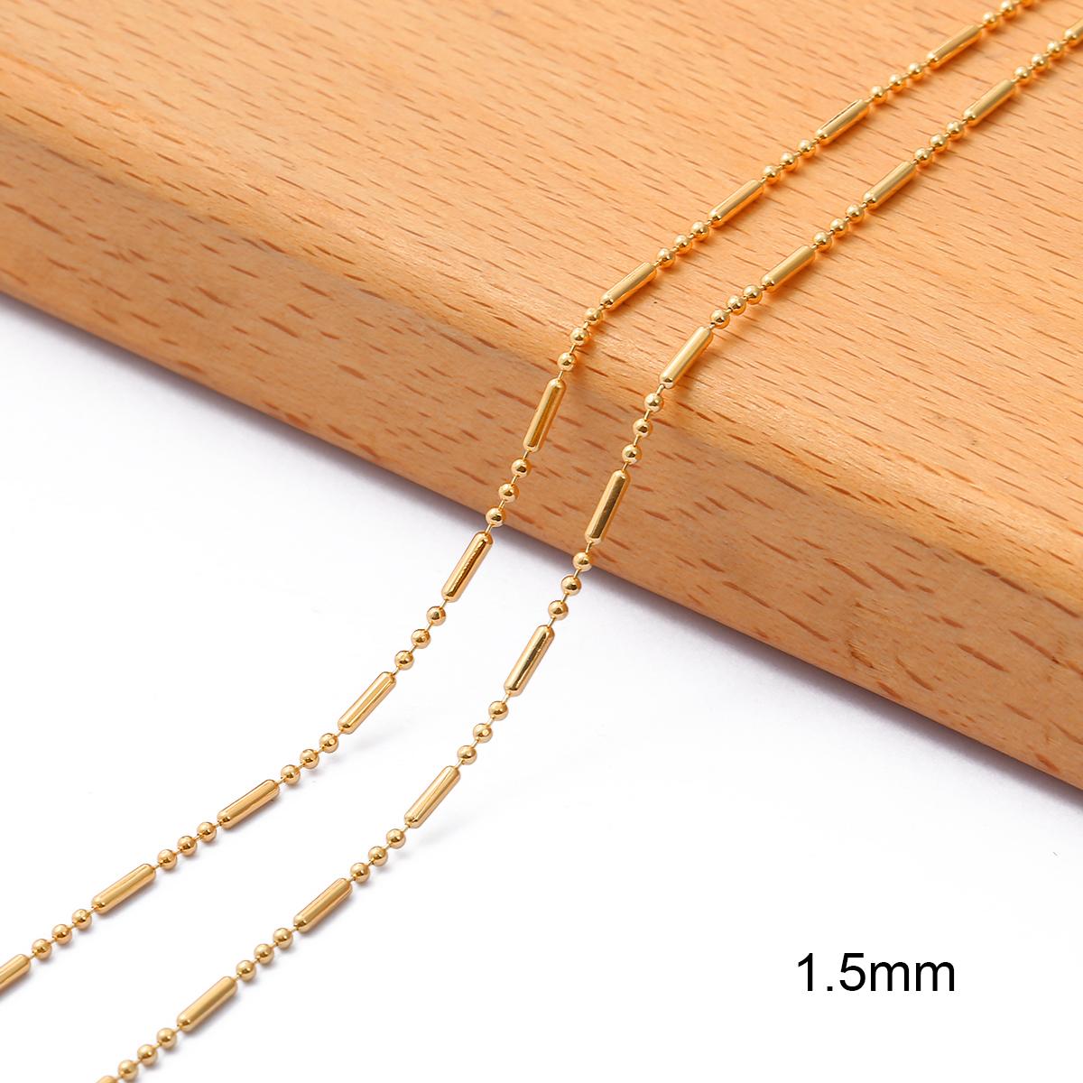 

Медная Золотая проволока, обернутая цепочкой-четками, круглые бусины, цепочки для изготовления ювелирных изделий, ожерелье, браслет, аксессуары для ножного браслета 1.5mm 1meter