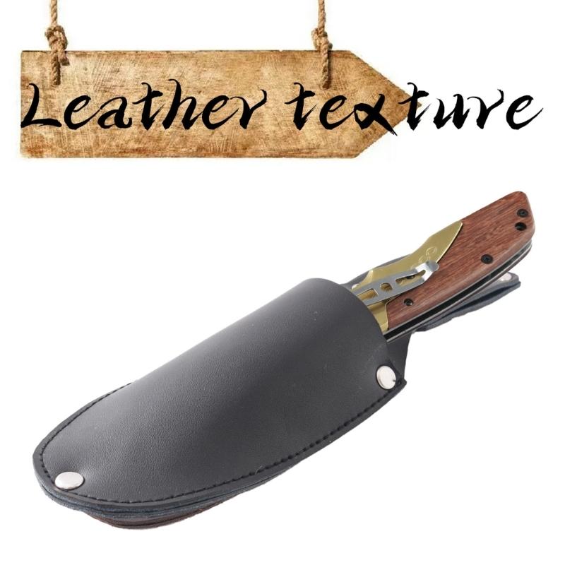 Practical Scissor Storage Case Leather Holsters Outdoor Tool Pouches Leather Texture for Scissor Collector Present