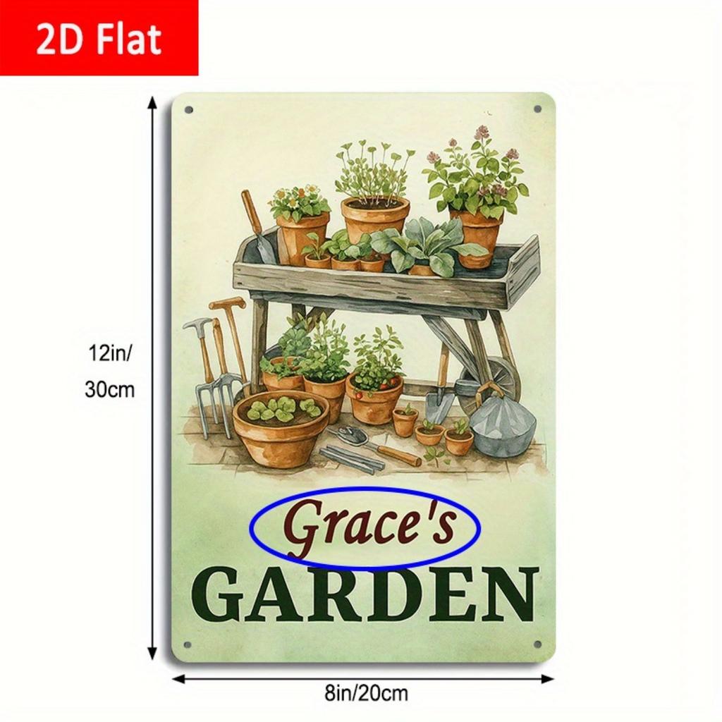 Personalisierte Individuelle Blechschild Retro Metallschild Wandkunst Haus Garten Dekoration
