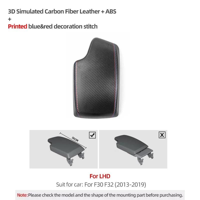 Made of Alcantara For BMW F30 F32 2013- Series 3 Center Console Wrap Armrest Box Panel Cover Trim Car Interior Accessories Carbon Leather LHD