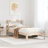Vidaxl Bed Frame with Headboard, 90x190 Cm, Solid Pine Wood