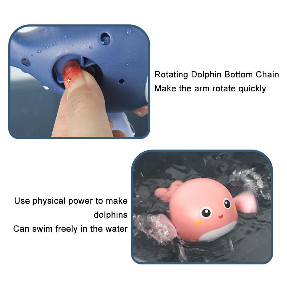 Baby Dolphin Bath Toy Summer Bathroom Water Play Childrens Gift