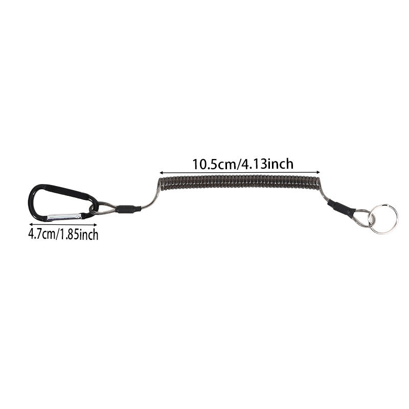 Fishing Missed Rope Anti-lost Spiral Spring Lure Pliers Lanyard Wire Spring Rope Prevent Rod Drop Lose Tool Durable Lanyard