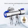 Stainless Steel Dual Control Valve G1/2 Outlet Shut Off Toilet Angle Valve  Bathroom Accessories