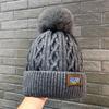 Winter women's thickened velvet warm knitted wool hat scarf set student cycling hairball ear protector hat
