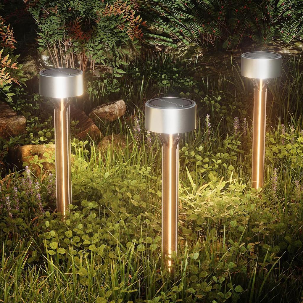 TG60448 Solar lamp, LED garden lamp, transparent, solar post with sensor
