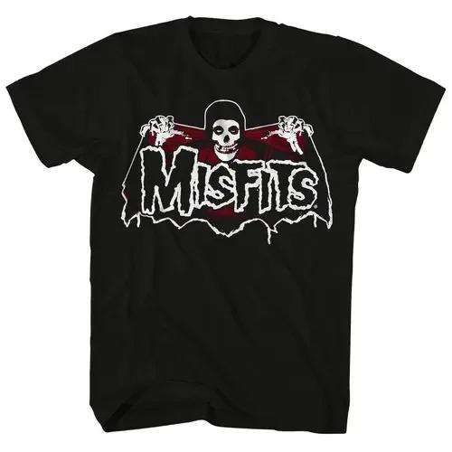

2026 Новая Мода Панк Стиль Misfits Футболка Ретро Уличный Принт Череп Мужская Женская Футболка Хип-Хоп Уличная Одежда Оверсайз Футболка 4XL