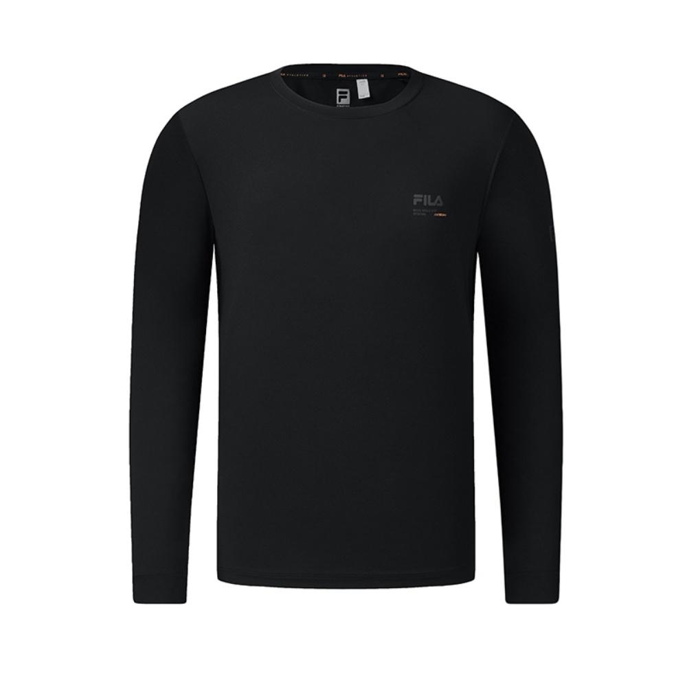 

Fila Фитнес Повседневная Мода Простая Вязаная Свободного Кроя Футболка с Длинным Рукавом Мужские Топы A11M541214FBK M