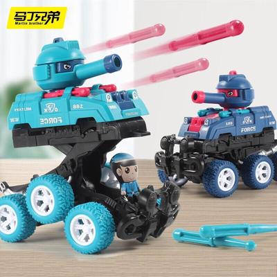 Martin Bros Kids Impact Transforming Tank Toy with Launchable Shells