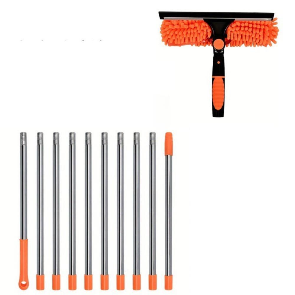 2 In 1 Washing Window Cleaning Squeegee Long Duster Window Wiper Ceiling Duster  Car Glass