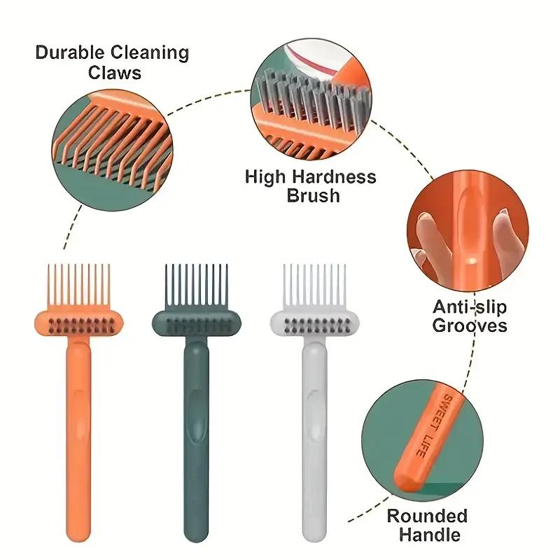 1 Pcs Hair Brush Cleaning Tool 2-In-1 Comb Cleaning Brush Comb Cleaner Brush Mini Hair Brush Remover for Removing Hair Dust Home and Salon Use