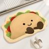 Cute Cartoon Bread Shaped Imitation Cashmere Carpet Soft Bathroom Absorbent Floor Mat Home Decoration Bedroom Bed Blanket