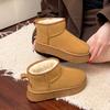Thick-soled versatile snow boots women's winter new velvet thickened large cotton shoes warm and cold-resistant short boots