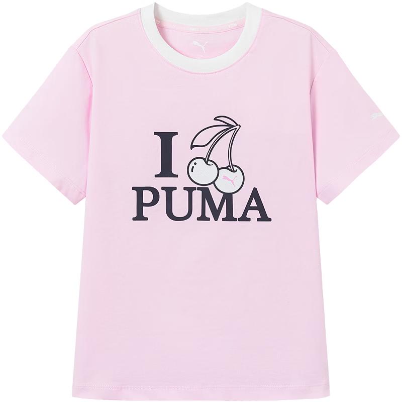 PUMA 2026 Summer Girls Short-Sleeve Logo T-Shirt 160