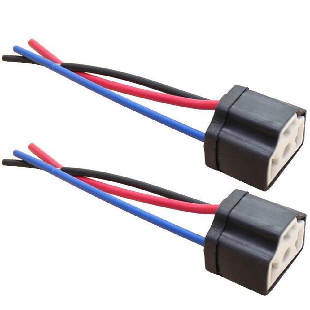Samochody Auto Części Okablowanie samochodowe Głowica ceramiczna Żarówka Wiązka lampy 3 przewody 2 szt. 9003 H4 Otwory Gniazdo