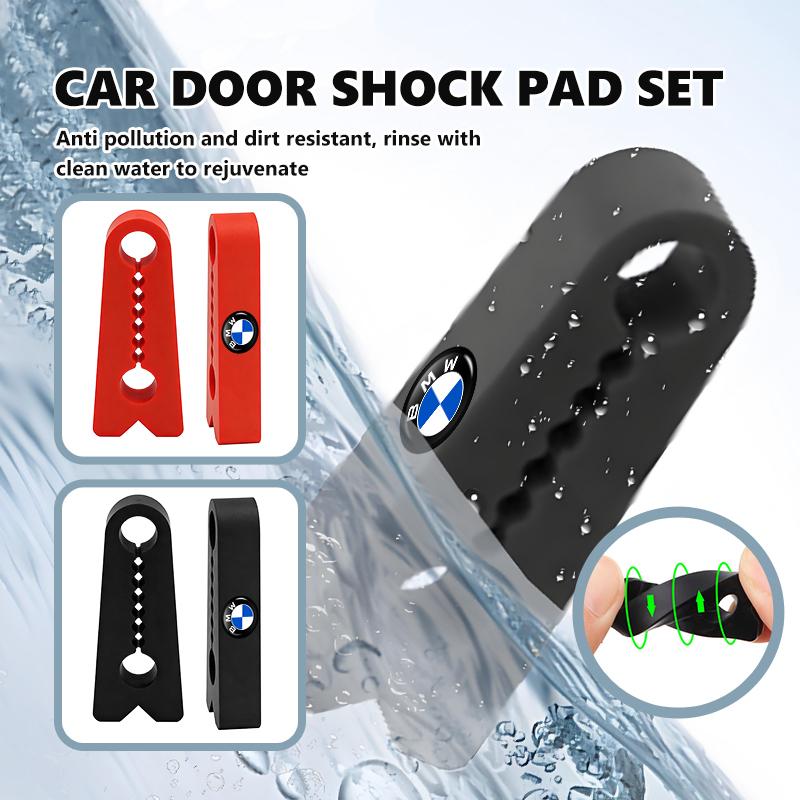 QCSD2 4pcs Car Door Shock Absorber Lock Protector Silicone Latches Cover For BMW Performance X1 M3 M6 F01 F02 E34 E36 E60 F10 F20 X6