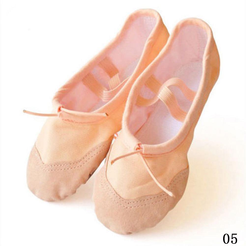 

1Pair Adult Kid Ballet Shoes Canvas Soft Sole Ballerina Ballet Dance Slippers Children Practise Ballerina Shoes Woman Dance Shoe 30 бежевий