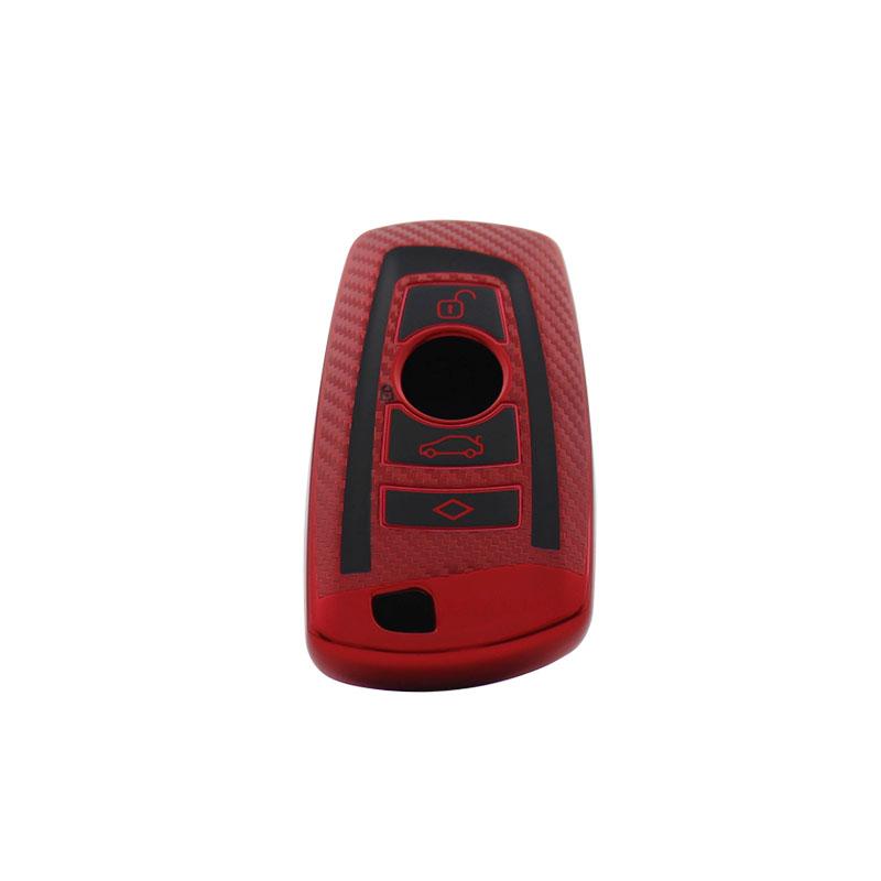 TPU Carbon Fiber Car Remote Key Cover Case Shell Key Fob for 1 3 5 7 Series X1 X3 X4 X5 F10 F15 F16 F20 F30 F18 F25 M3 M4 E34 Protector Holder