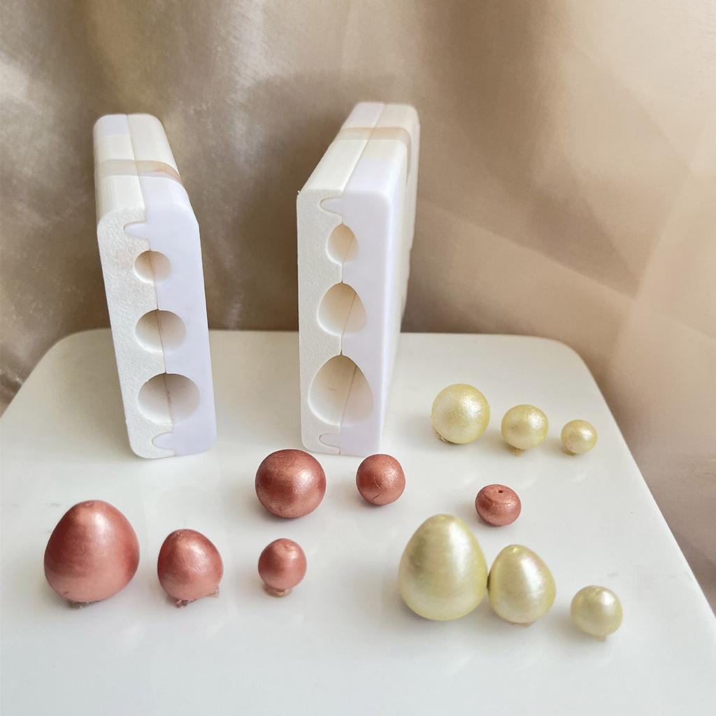 Polymer Clay Perlenroller zum Basteln von runden und eiförmigen Perlen mit 3 Größenoptionen Schmuckherstellungswerkzeug Langlebige PLA-Form
