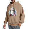 Men's Hooded Sweatshirt, Contrasting Color Sweatshirt, Sports   Casual Jacket