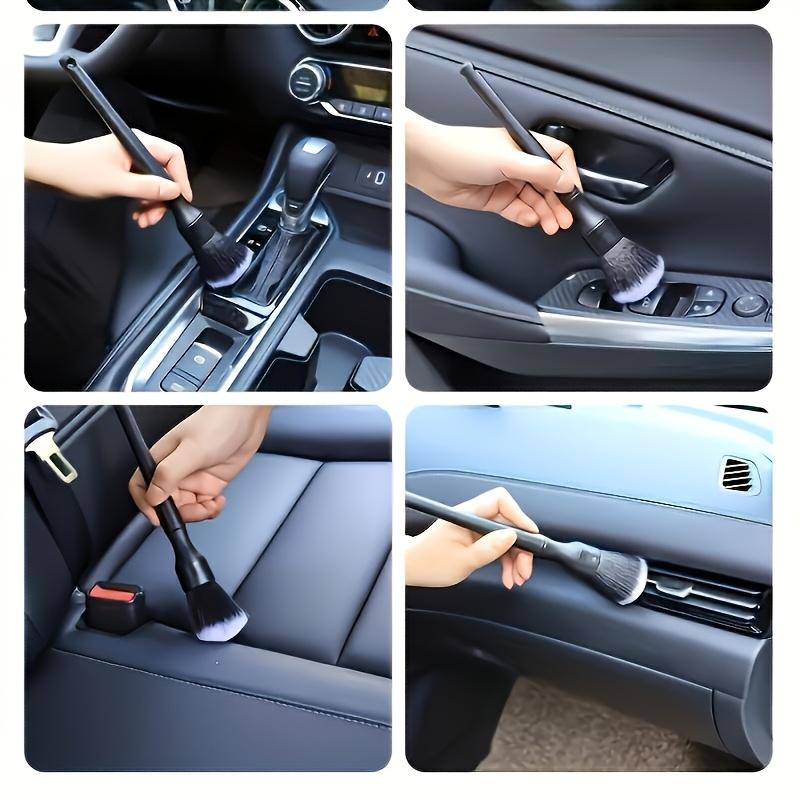 2-Section Car Interior Detail Brush, Soft Bristle Cleaning Brush,  Brush, Car Interior Cleaning Tool, Dashboard  Brush, Plastic Material