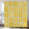 Geometric Square Mosaic Pattern Shower Curtain, Bathroom Decorative Shower Curtain, Waterproof Shower Curtain With Hooks
