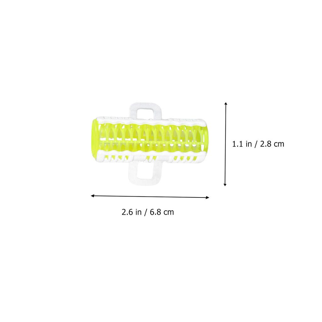 6Pcs Hair Curlers Rollers Plastic See-Through Bang Curlers Small Size Self-Holding Hairstyle Tools for Home Beauty Salon Women