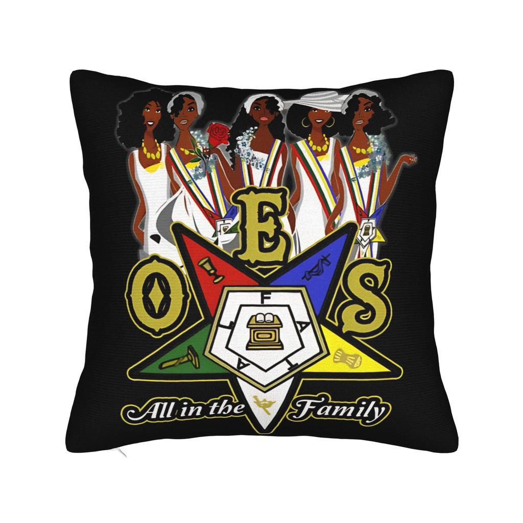 OES Order of the Eastern Star Sistar Sisterhood Pillow Cover Funny Pillow Case For Wedding Party Home Decor Graphic Pillowcases