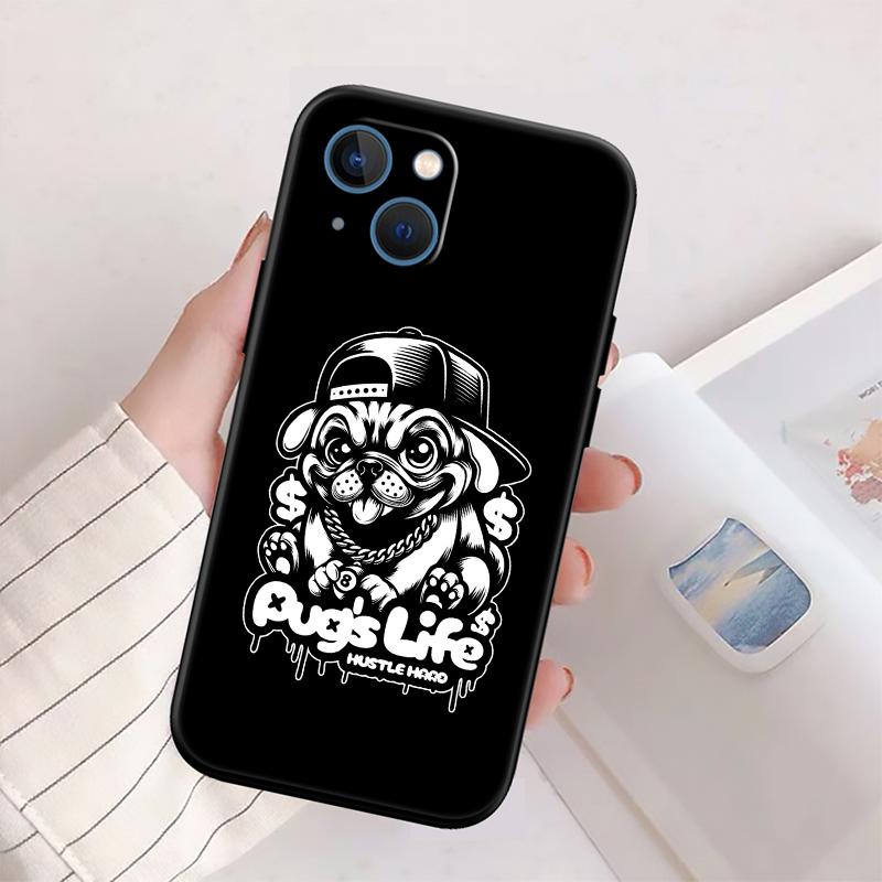 Cute Pug Dog Phone Case for Samsung Galaxy A11 A12 A13 A15 A52S A53 A55 A56 A70 A71 A72 A73 F06 F16 F56 A32 A33