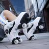 Runaway Shoes Four-wheel Student Children's Roller Skates Boys and Girls Removable Sneakers with Wheels