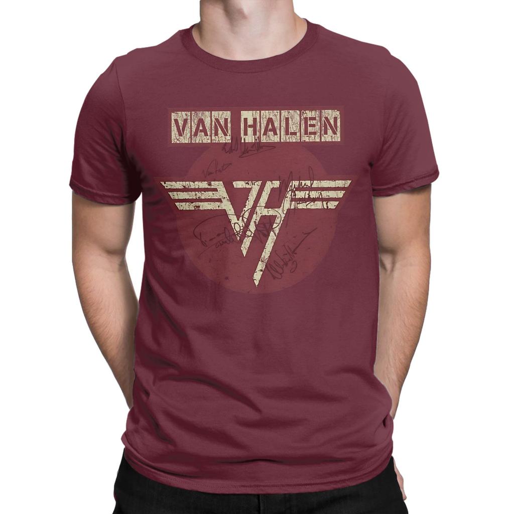 Vintage Van Halen Signature Funny Graphic 100 Cotton Tshirt Van Halen Tees Tops For Unisex