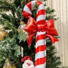 5/10Pcs Red Candy Cane Christmas Foil Balloons 3D Large 60CM Xmas Ornaments Balloons Kid's Hand-Held Party Inflatable Stick