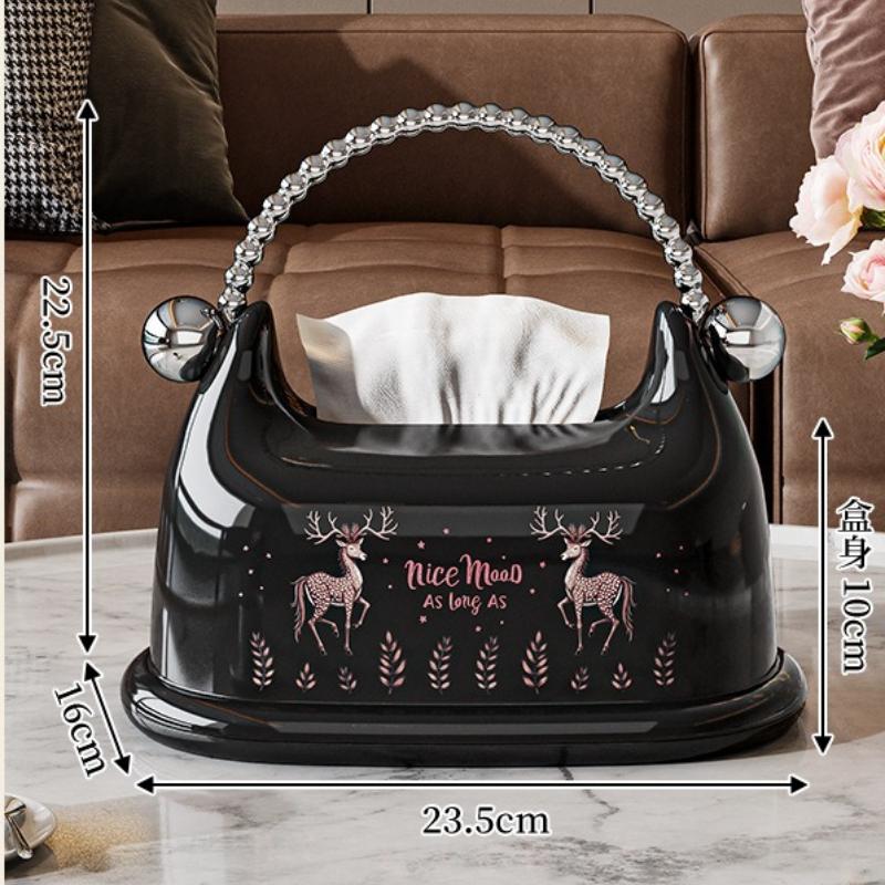 

Portable Tissue Box, Home Living Room, High-end Creative Drawer Box, Desktop Coffee Table, Paper Towel Storage Box чорний