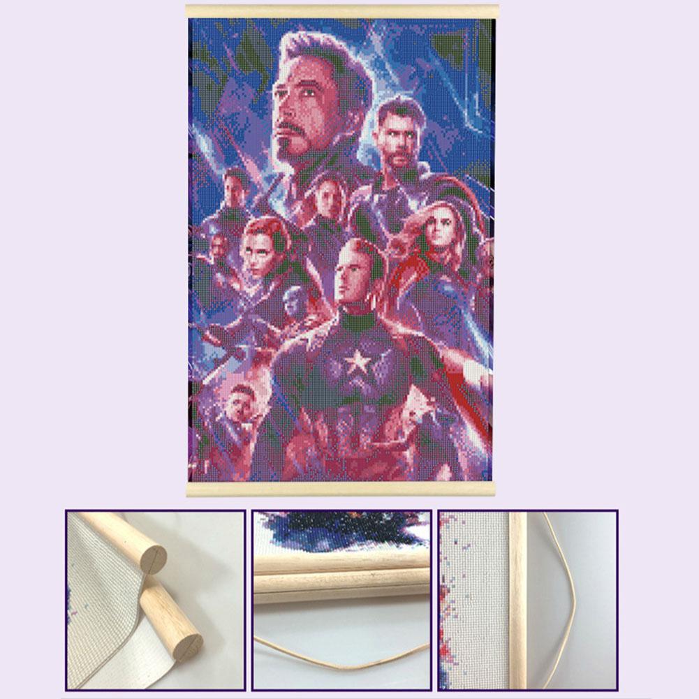 40x60cm DIY Vollquadratbohrer Superheld Avengers Stickerei Strassstein