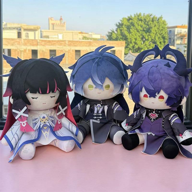 40cm Anime Game Genshin Impact Flins Kawaii Cosplay Soft Cotton Doll Body Cartoon Dress Up Clothing Sitting Toy Figure Fans Gift