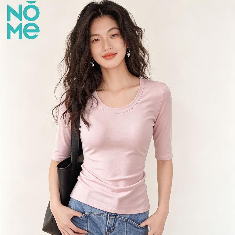 NOMe Women's Slim-Fit Lyocell U-Neck T-Shirt