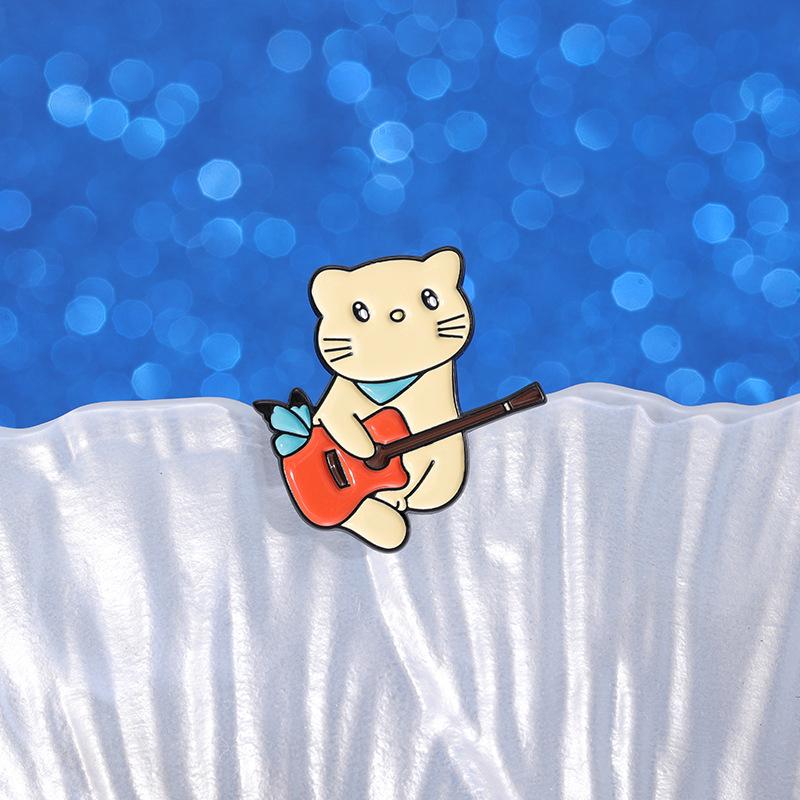 Cute Music Cat Enamel Pin Pop Music Albums 1989 Junior Jewels Cartoon Kitten Animal Brooch Lapel Badge Jewelry Gifts for Friends